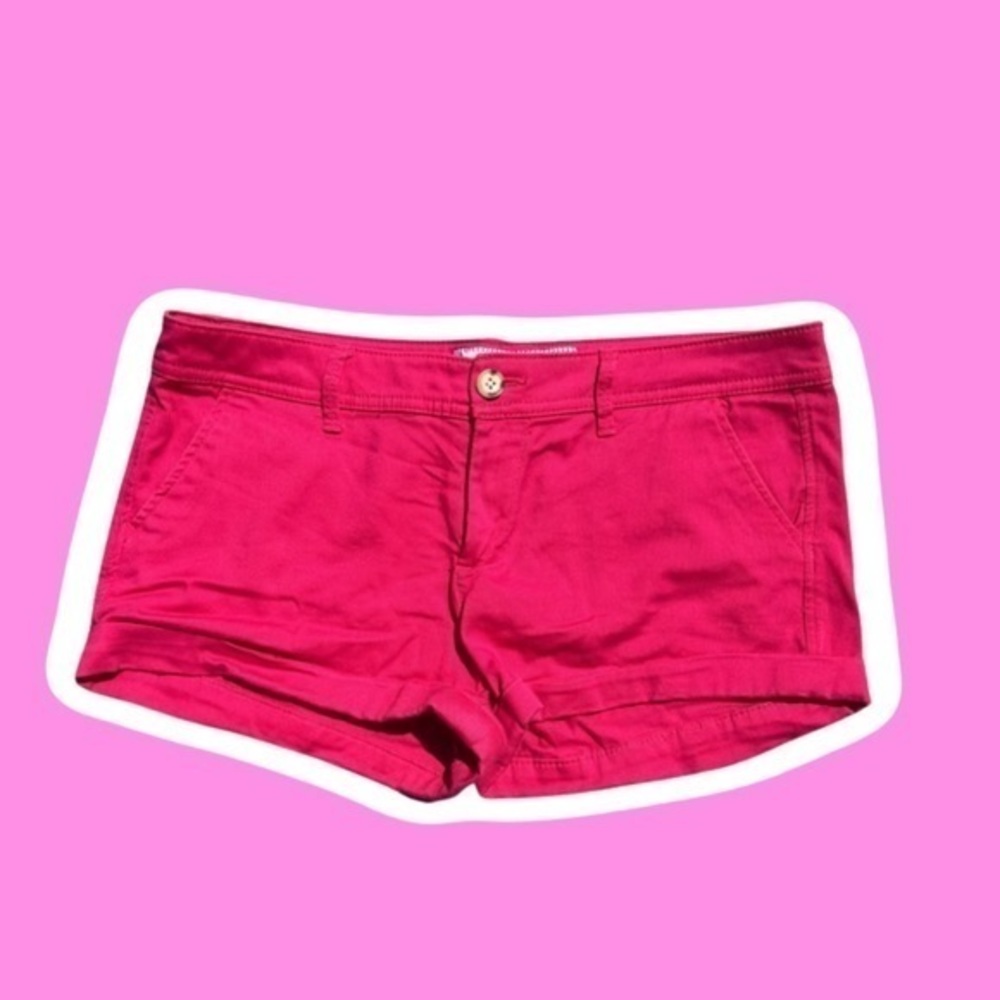 Abercrombie & Fitch Pink Rolled Shorts